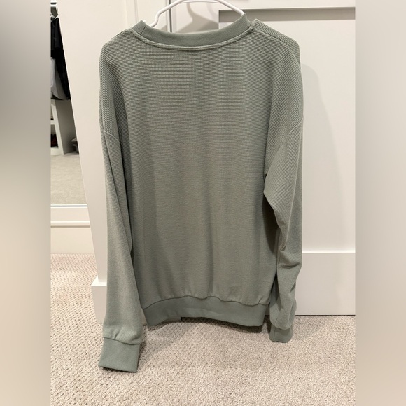 Comfrt waffle lounge long sleeve Sage M - Picture 3 of 4